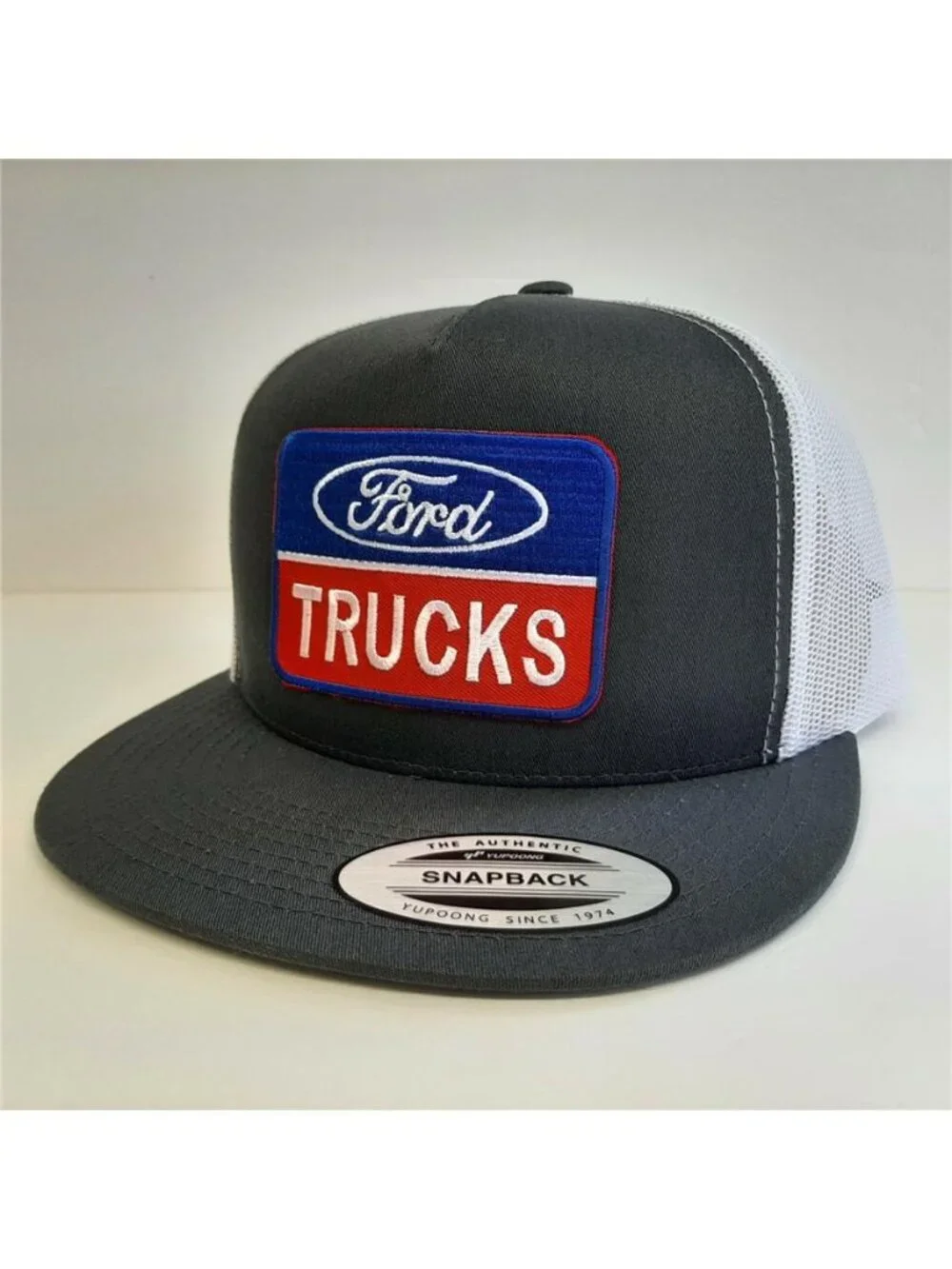 Retro Ford Trucks Embroidered Patch Hat Yupoong Flat Bill Snapback Cap F150 F250